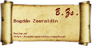 Bogdán Zseraldin névjegykártya